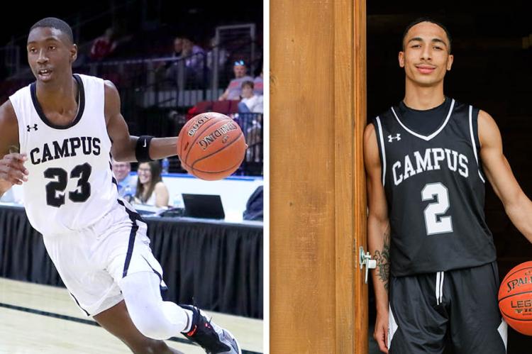 Andrell Burton (left) and Kaason Thomas are leading a resurgence at Campus. (Burton photo by Everett Royer; Thomas photo by Heather Kindall)