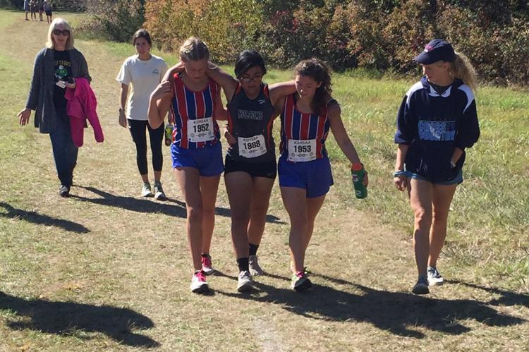 Maddy Amsink and Julie Bachard, members of the Cheney High School cross country team, have been selected to receive the KSHSAA "Spirit of Sport" award for their selfless act at the regional meet in 2018. (Photo courtesy CHS Athletics)