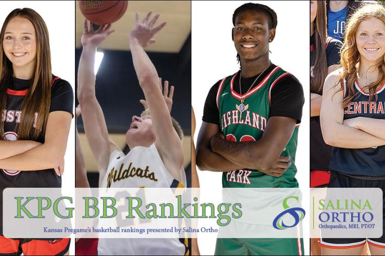 Hesston's Kendal Brueggen, Haven's Dalton Bontrager, Highland Park's Ja'Corey Robinson, and Centralia's Oen Deters have their respective teams playing some of the best basketball in the state. (Bontrager photo by Kristy Ehart, all others by Heather Kindall)