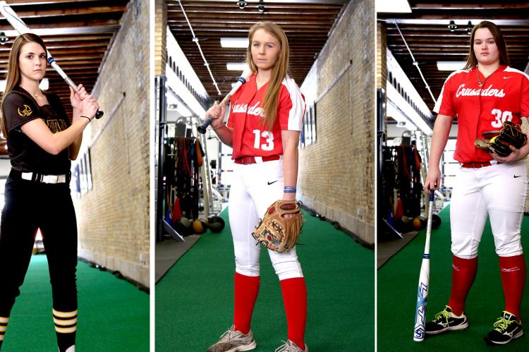 From left: Macie Eck, Jocelyn Buck and Brooke McCorkle started off their senior seasons with a bang. (Photos by Everett Royer, KSportsImages.com)