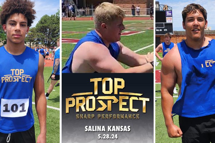 Manhattan's JJ Dunnigan, Fort Scott's Luke Harris, and Norton's Corbin Puga are just a few of the athletes who stood out at the Sharp Performance Top Prospect Showcase in Salina on Tuesday. (Photos: John Baetz)