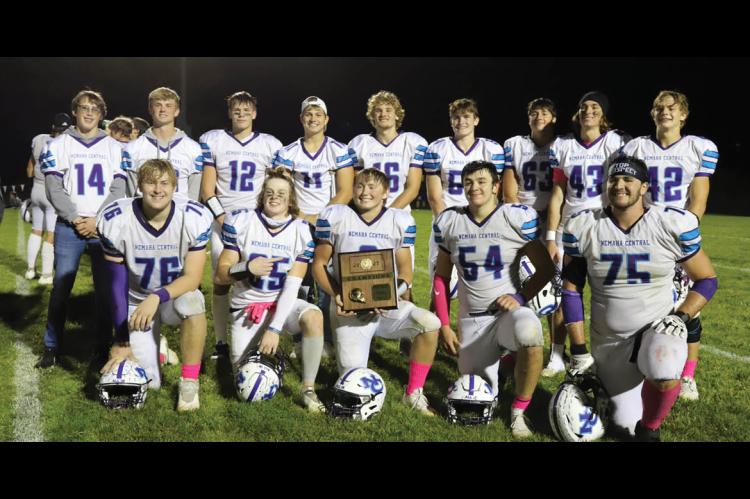 The Nemaha Central seniors finished their school's final run in the Big 7 League in style with a dominant 30-0 win over previously top-ranked Sabetha securing league and district championships and their seventh shutout of the season in the process. The Thunder look like they're headed for a return trip to the 2A title game in November. (Photo: Dari Hilbert)