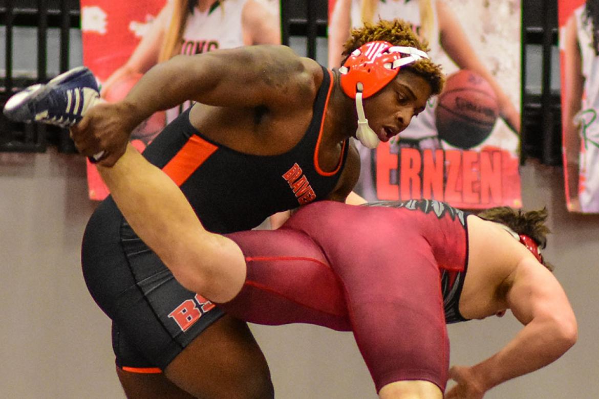 Bonner Springs senior Caleb Willis is one of the top ranked wrestlers in Kansas. (Photo by Nick Verbenec, www.nickverbenecphotography.com)