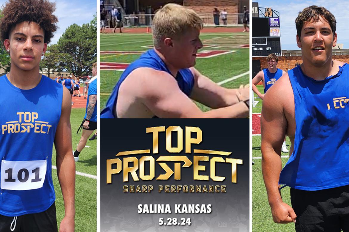Manhattan's JJ Dunnigan, Fort Scott's Luke Harris, and Norton's Corbin Puga are just a few of the athletes who stood out at the Sharp Performance Top Prospect Showcase in Salina on Tuesday. (Photos: John Baetz)